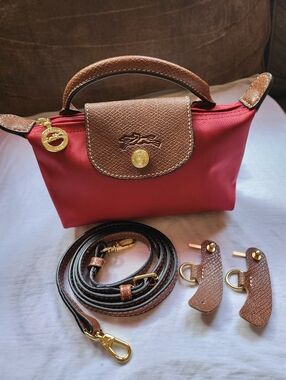 Longchamp Red Mini Bag with Removable Strap NWT